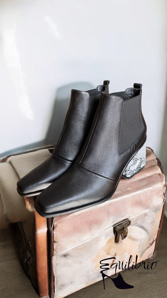 Botines Ruby tacón piton