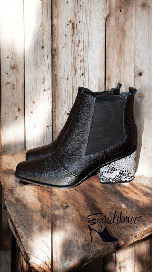 Botines Ruby tacón piton