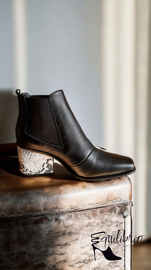 Botines Ruby tacón piton